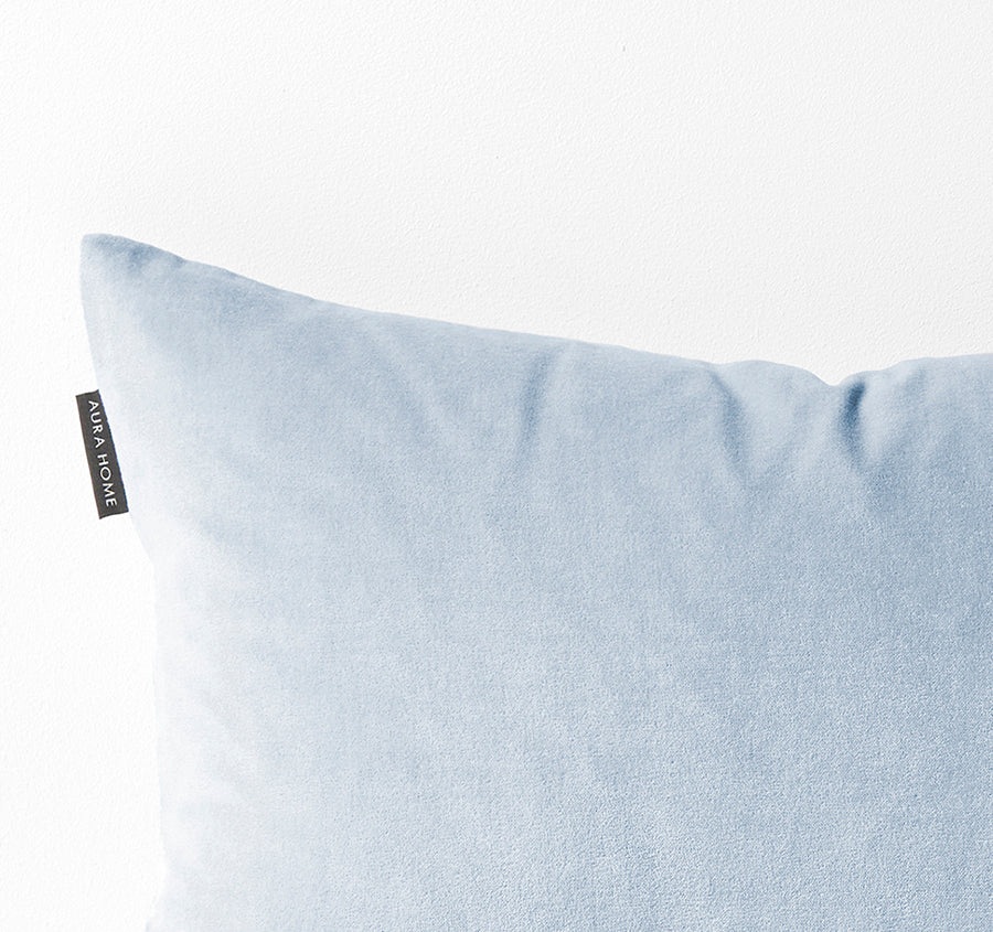 Luxury Velvet 30x60cm Filled Cushion Powder Blue