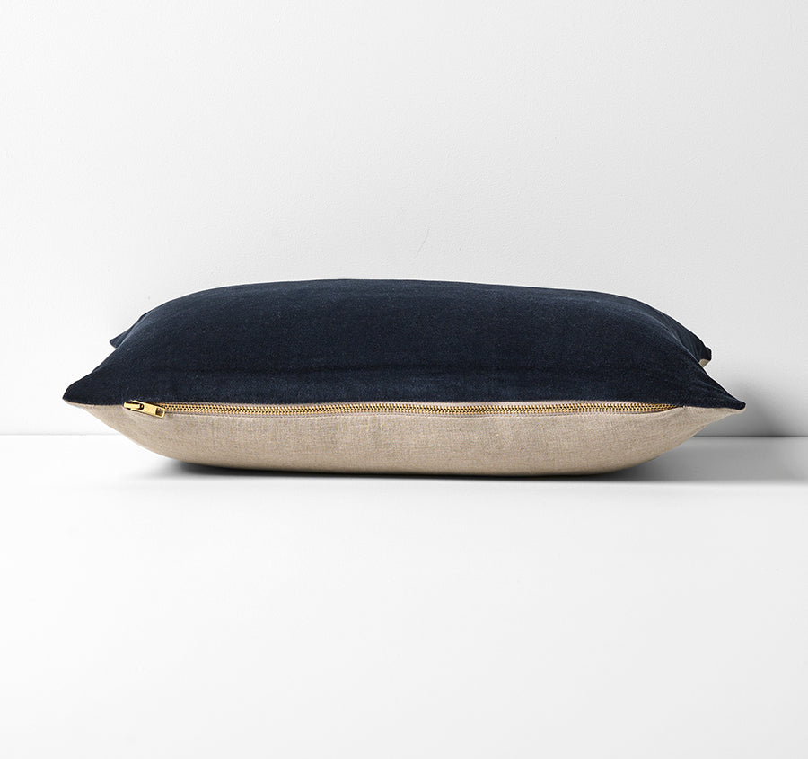 Luxury Velvet 30x60cm Filled Cushion Slate