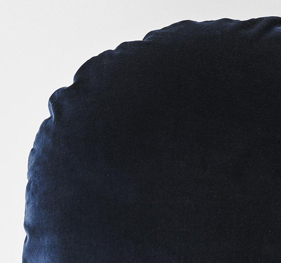 Luxury Velvet 55cm Filled Round Cushion Slate