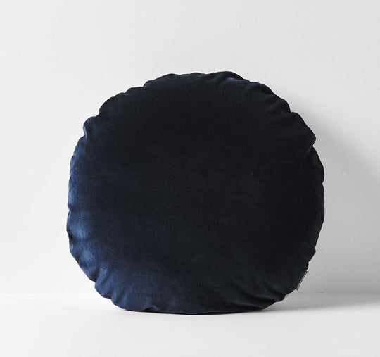 Luxury Velvet 55cm Filled Round Cushion Slate