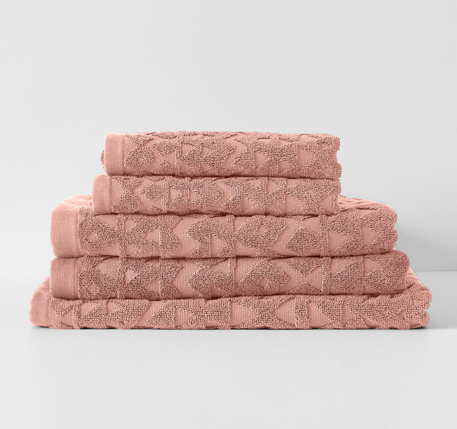 Maya 580GSM Cotton Bath Towel Range Clay