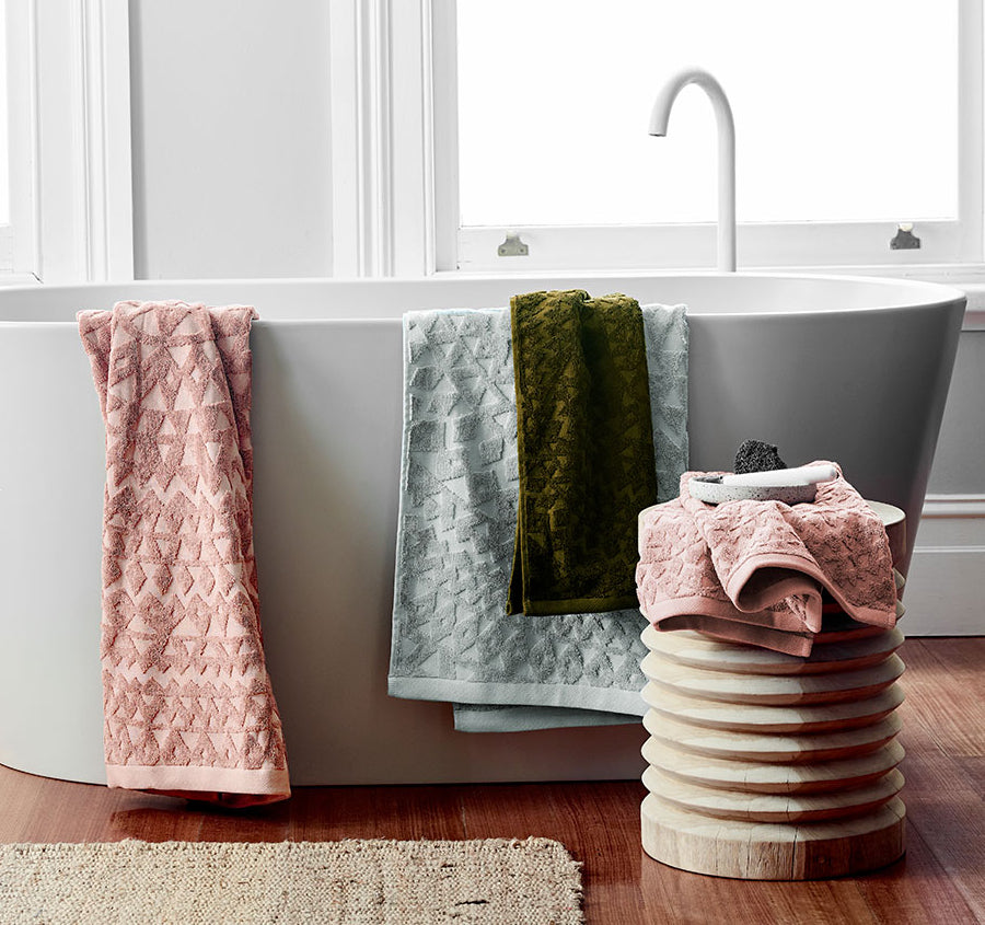 Maya 580GSM Cotton Bath Towel Range Limestone