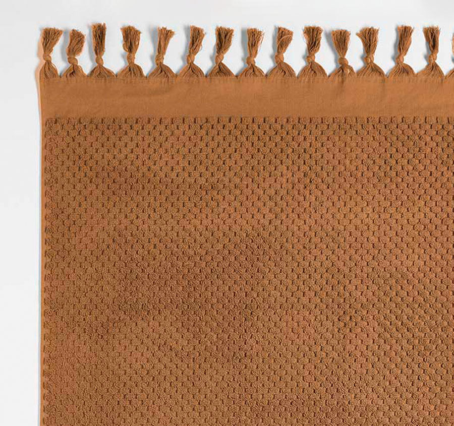 Milos 5 Piece 650GSM Cotton Bath Towel Set Caramel