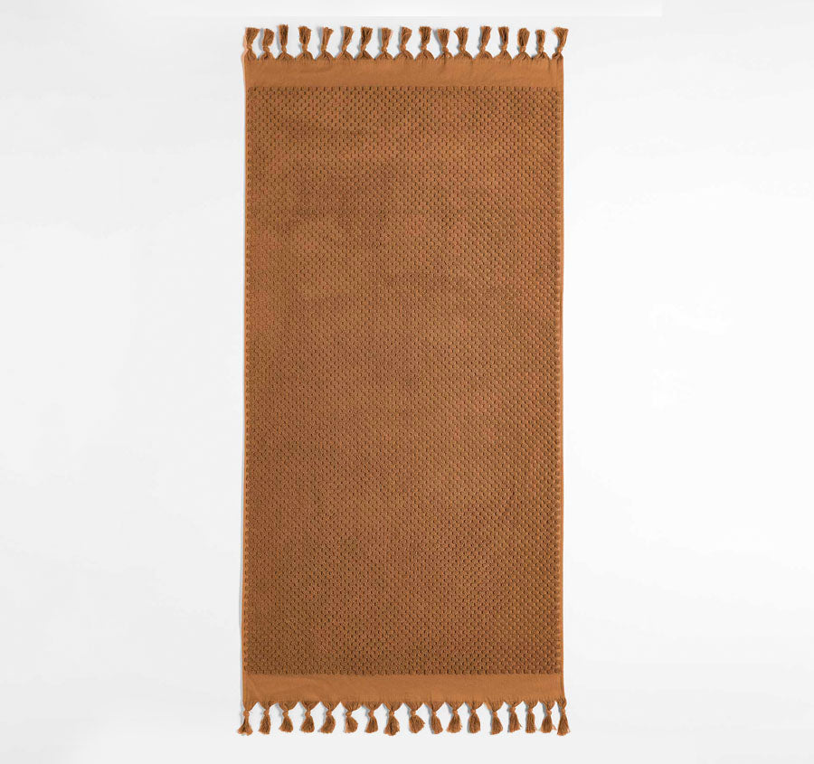 Milos 5 Piece 650GSM Cotton Bath Towel Set Caramel