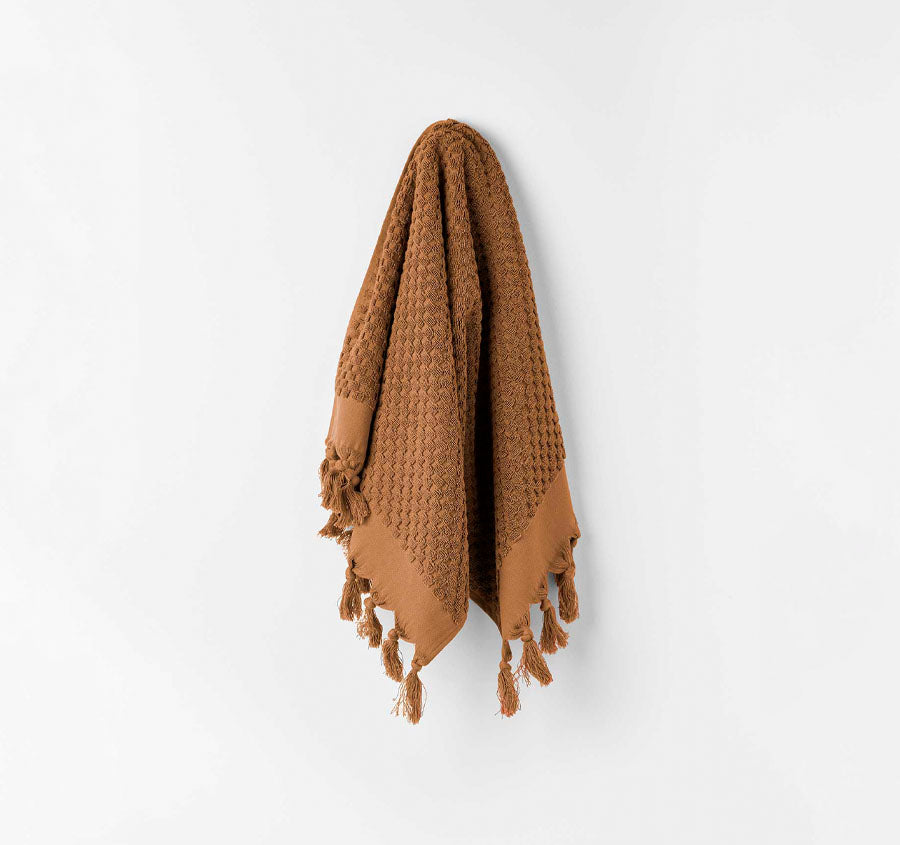 Milos 5 Piece 650GSM Cotton Bath Towel Set Caramel