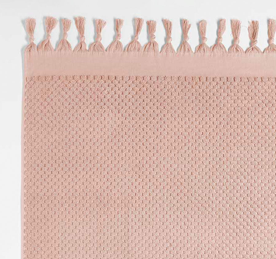 Milos 5 Piece 650GSM Cotton Bath Towel Set Pink Clay