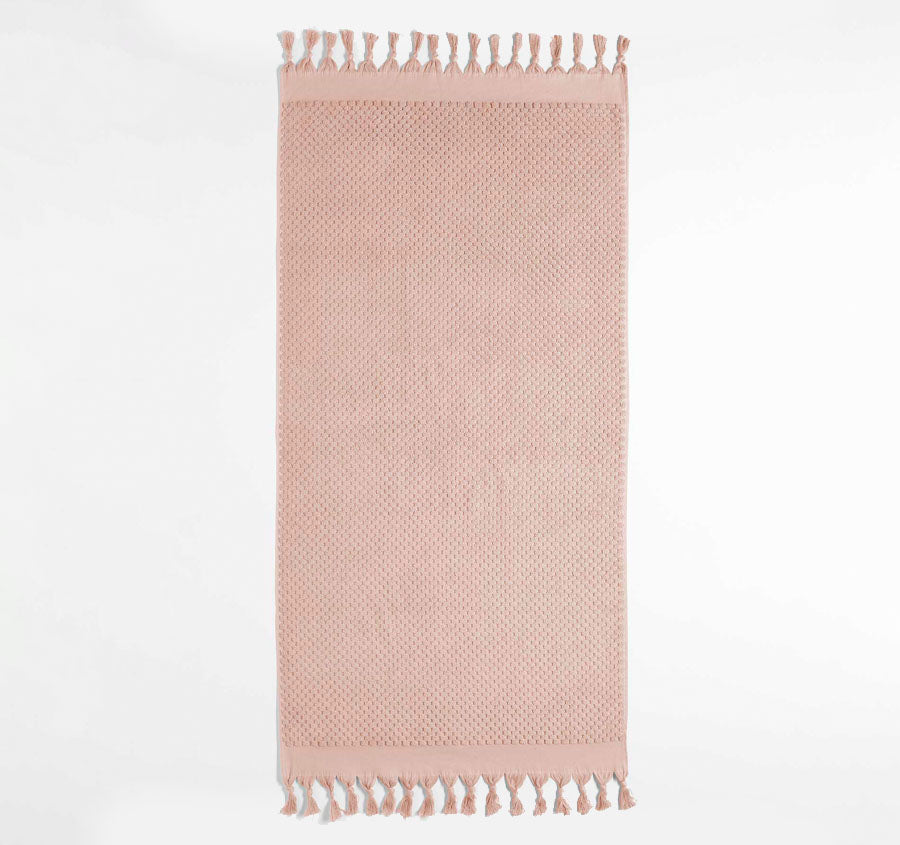 Milos 5 Piece 650GSM Cotton Bath Towel Set Pink Clay