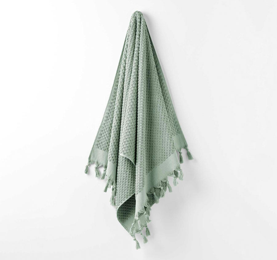 Milos 5 Piece 650GSM Cotton Bath Towel Set Sage
