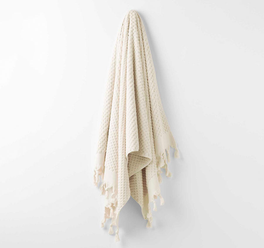 Milos 5 Piece 650GSM Cotton Bath Towel Set Sand