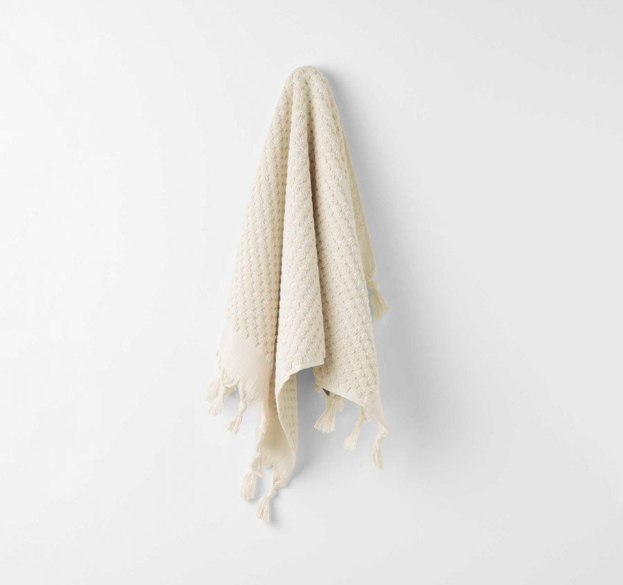Milos 5 Piece 650GSM Cotton Bath Towel Set Sand
