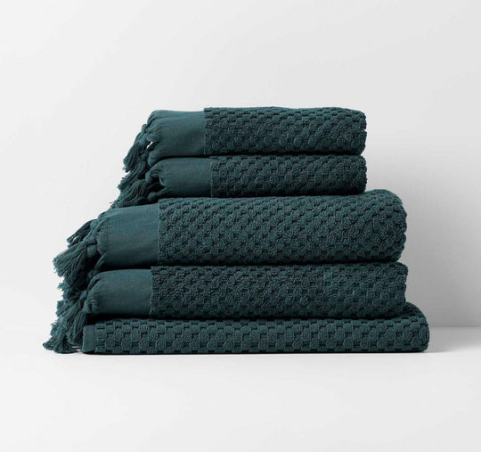 Milos 5 Piece 650GSM Cotton Bath Towel Set Slate