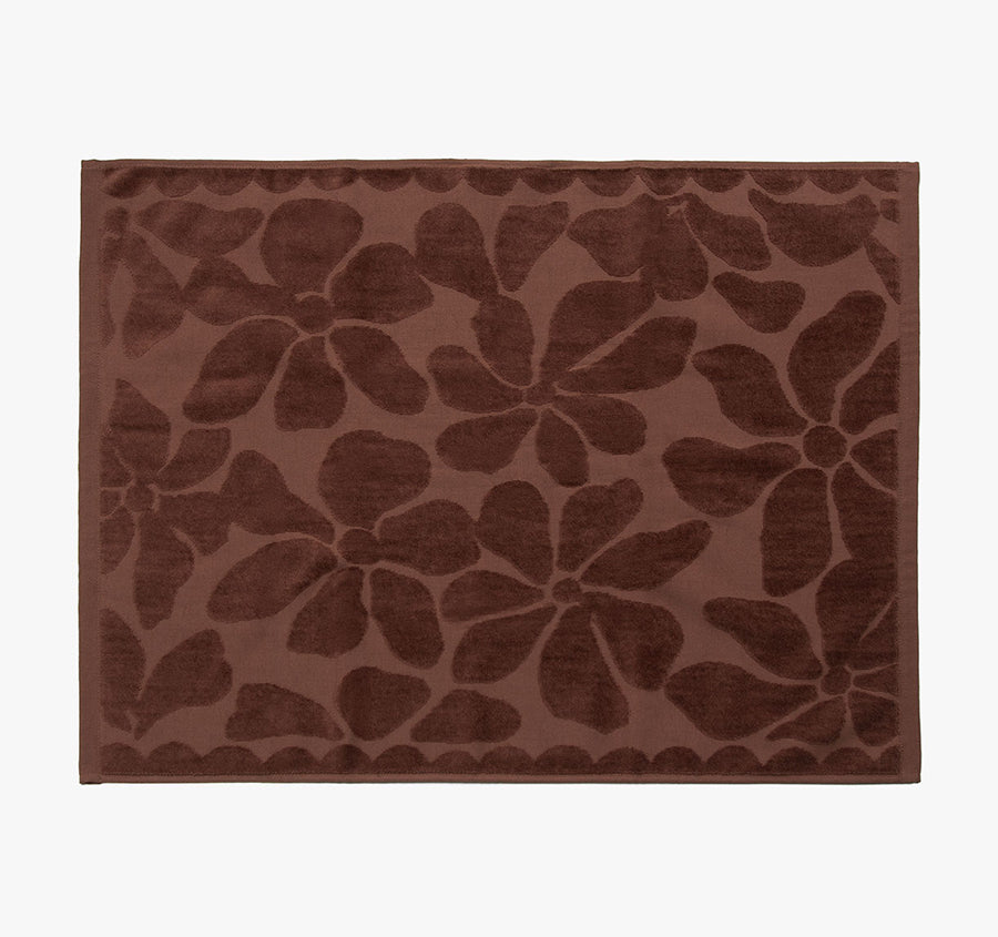 Palma Fringe 840GSM Cotton Bath Mat Clove