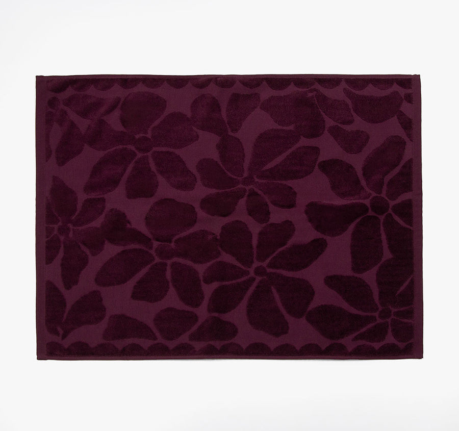 Palma Fringe 840GSM Cotton Bath Mat Mulberry