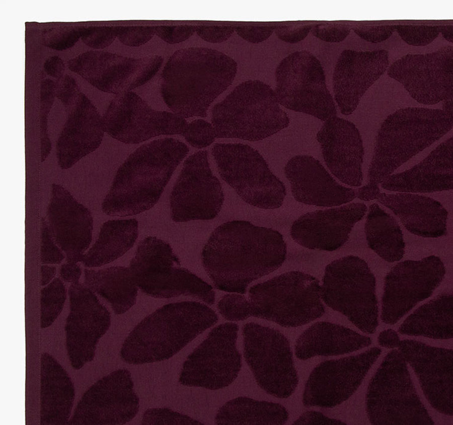 Palma Fringe 840GSM Cotton Bath Mat Mulberry