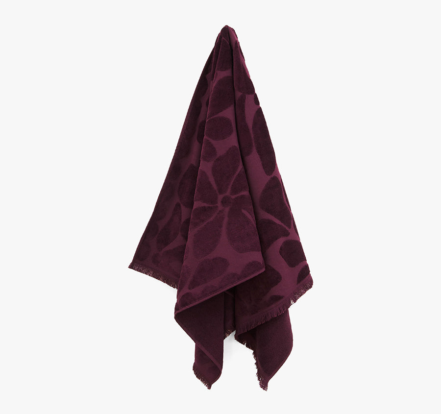 Palma Fringe 560GSM Cotton Bath Towel Range Mulberry