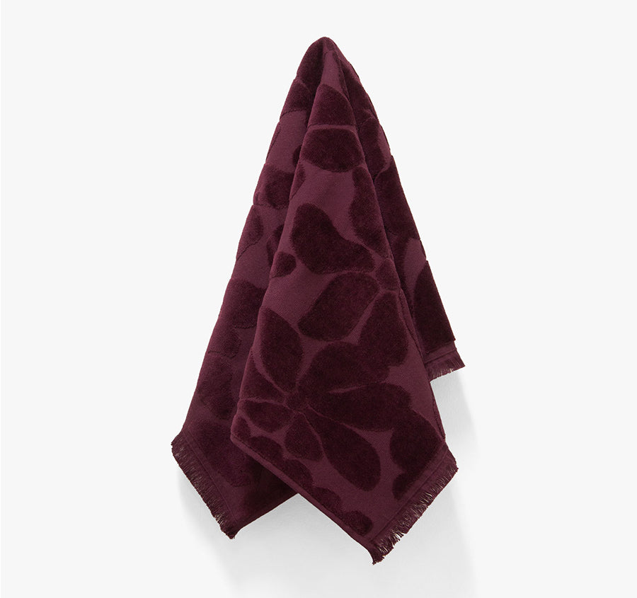 Palma Fringe 560GSM Cotton Bath Towel Range Mulberry
