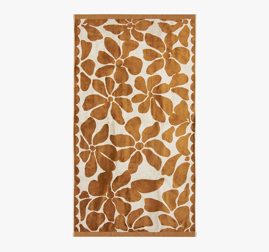 Palma Petal 560GSM Cotton Bath Towel Range Bronze and Sand