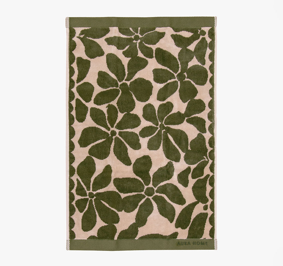 Palma Petal 560GSM Cotton Bath Towel Range Caper and Shell