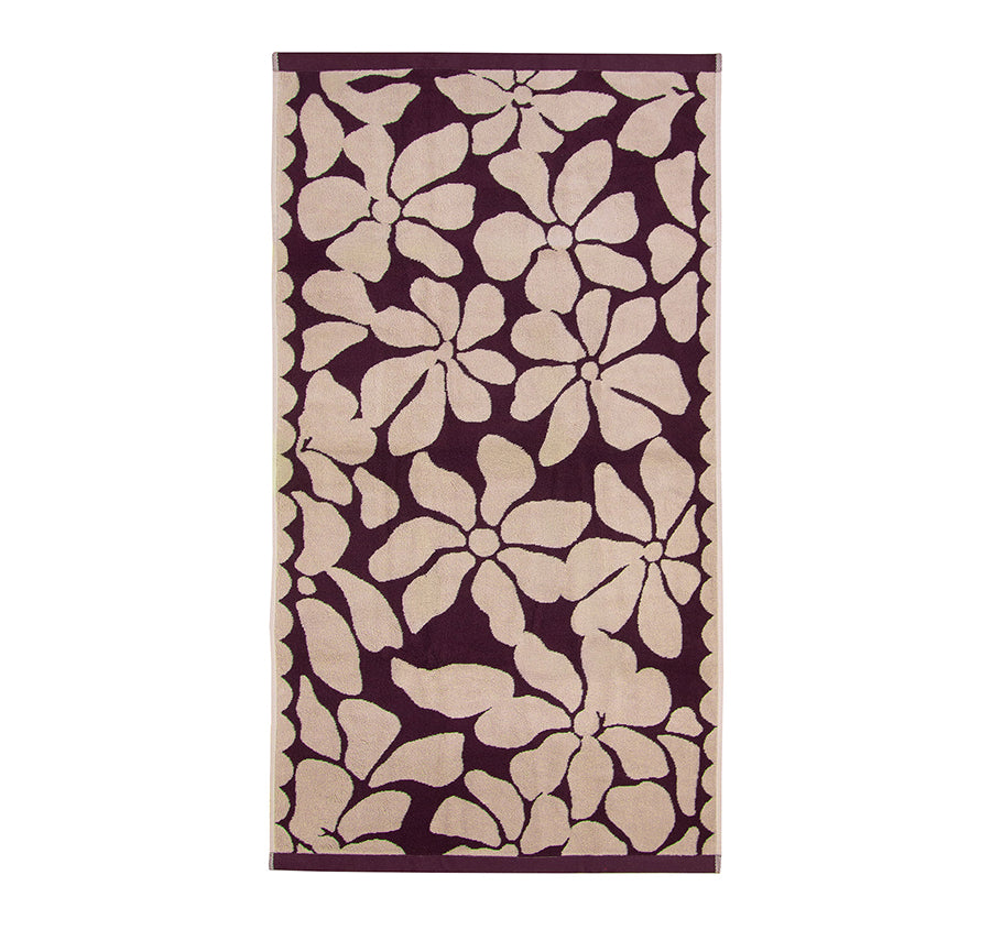 Palma Petal 560GSM Cotton Bath Towel Range Mulberry and Shell