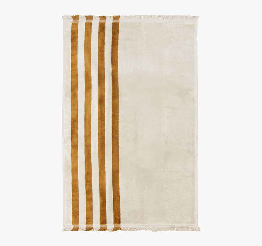 Palma Stripe 560GSM Cotton Bath Towel Range Bronze and Sand