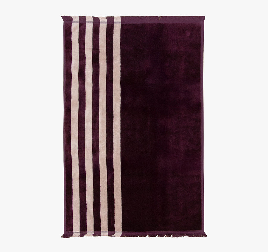 Palma Stripe 560GSM Cotton Bath Towel Range Mulberry and Shell