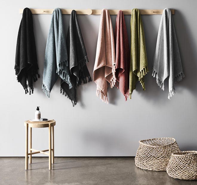 Paros 5 Piece 580GSM Cotton Bath Towel Set Black