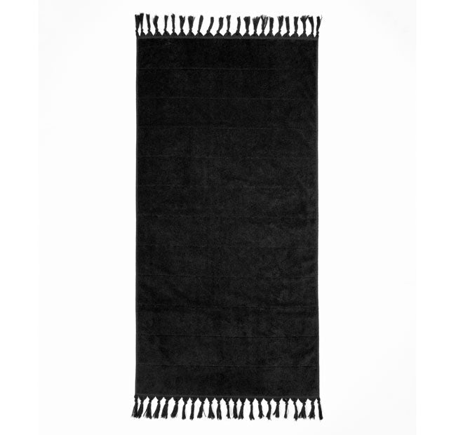 Paros 580GSM Cotton Bath Towel Range Black