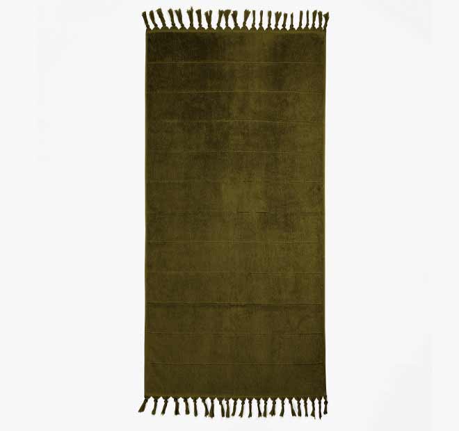 Paros 5 Piece 580GSM Cotton Bath Towel Set Khaki