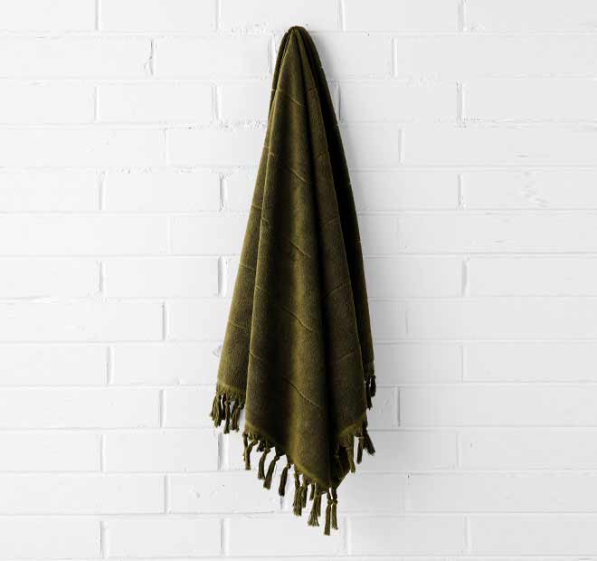 Paros 580GSM Cotton Bath Towel Range Khaki