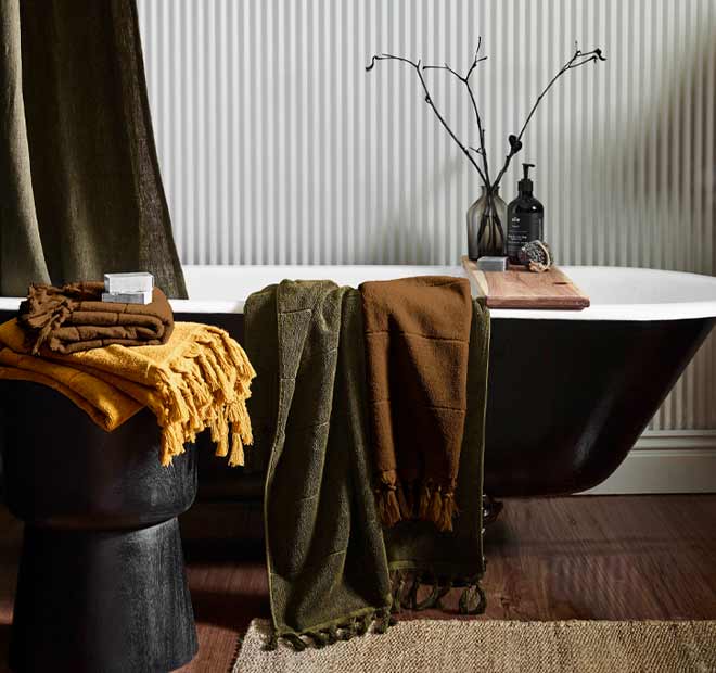 Paros 580GSM Cotton Bath Towel Range Khaki