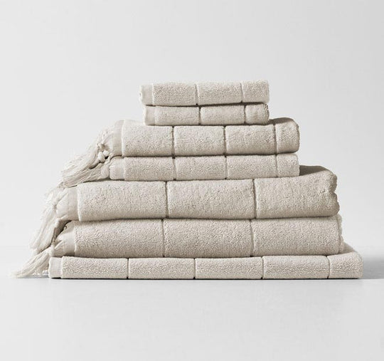 Paros 5 Piece 580GSM Cotton Bath Towel Set Natural