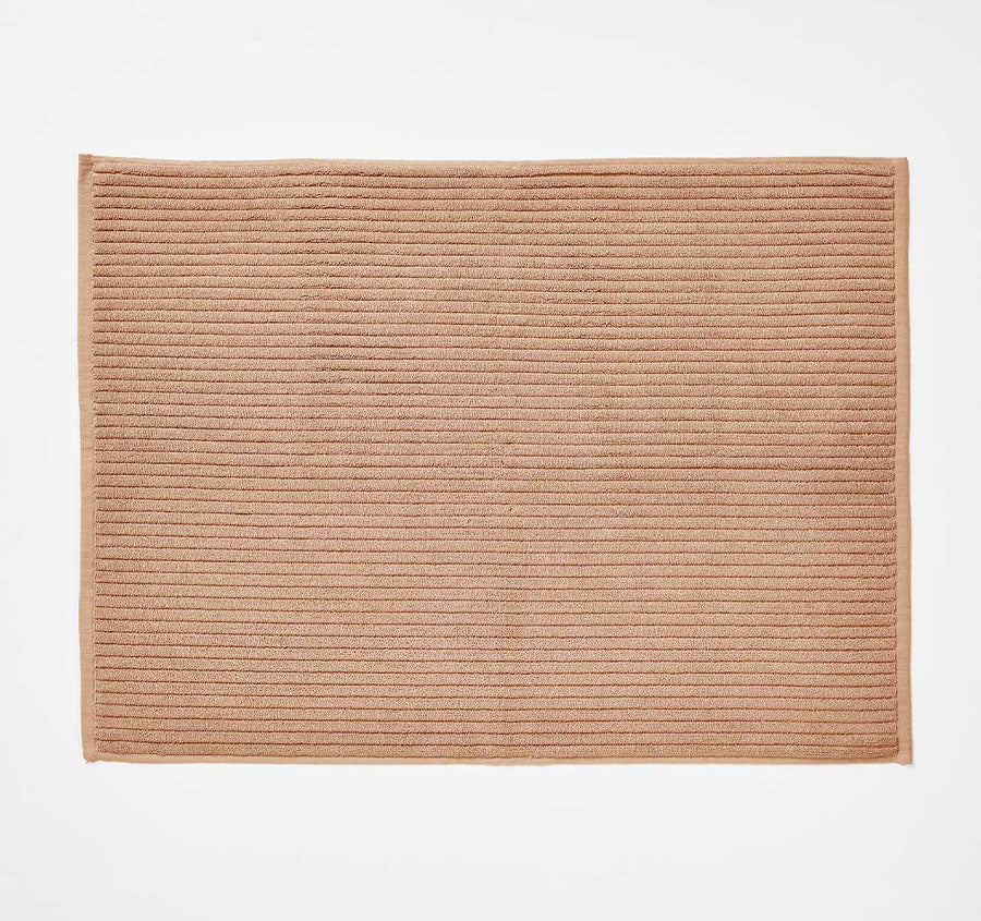 Paros Rib 5 Piece 580GSM Cotton Bath Towel Set Clay