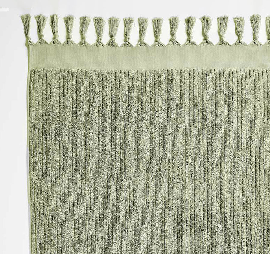 Paros Rib 5 Piece 580GSM Cotton Bath Towel Set Fennel