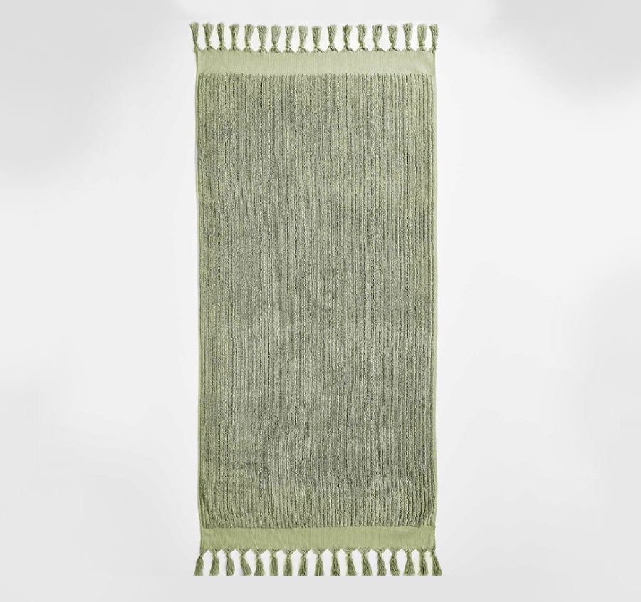 Paros Rib 5 Piece 580GSM Cotton Bath Towel Set Fennel