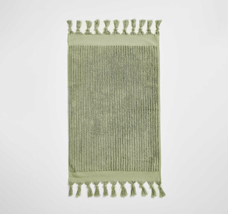 Paros Rib 5 Piece 580GSM Cotton Bath Towel Set Fennel