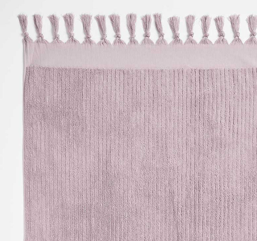 Paros Rib 5 Piece 580GSM Cotton Bath Towel Set Lilac
