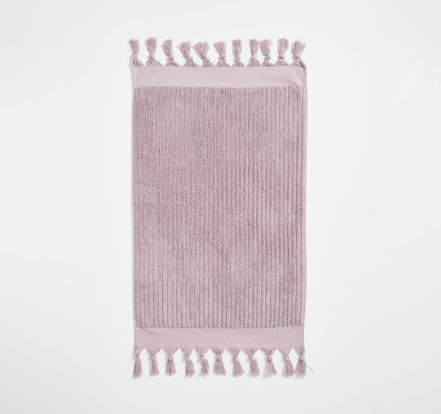 Paros Rib 5 Piece 580GSM Cotton Bath Towel Set Lilac