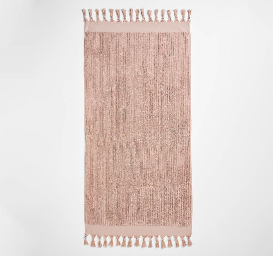 Paros Rib 5 Piece 580GSM Cotton Bath Towel Set Shell