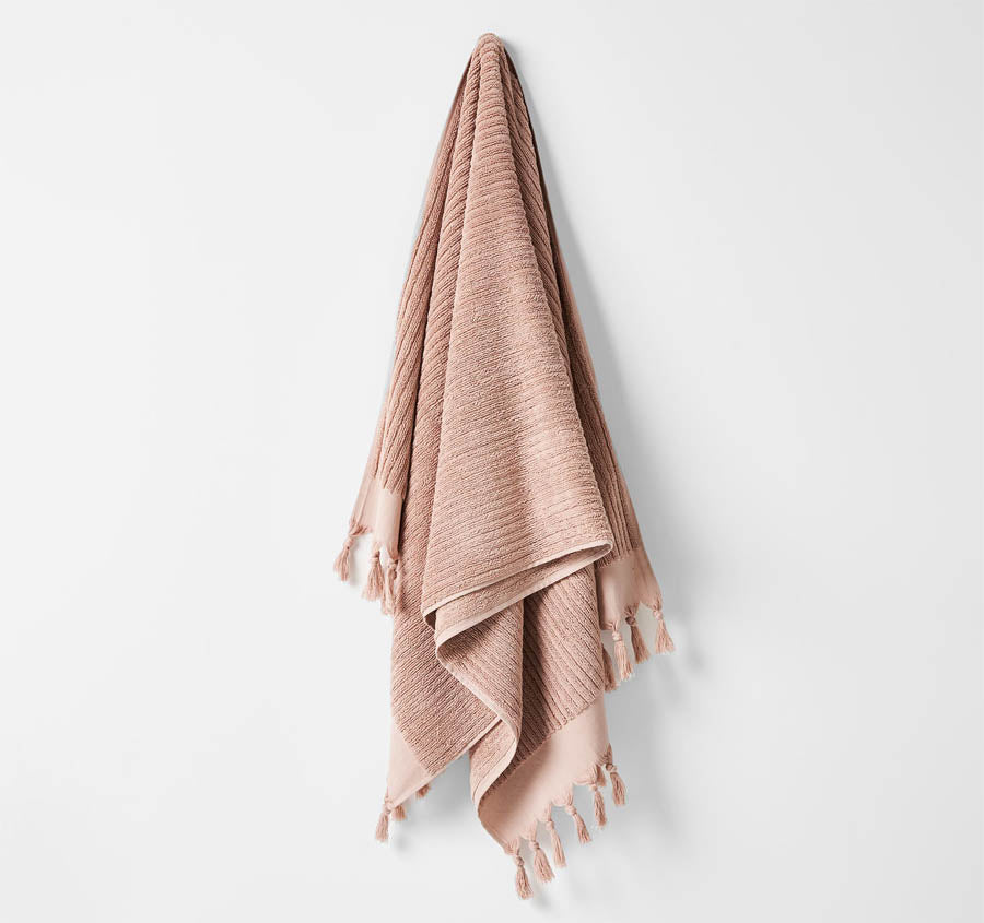 Paros Rib 5 Piece 580GSM Cotton Bath Towel Set Shell
