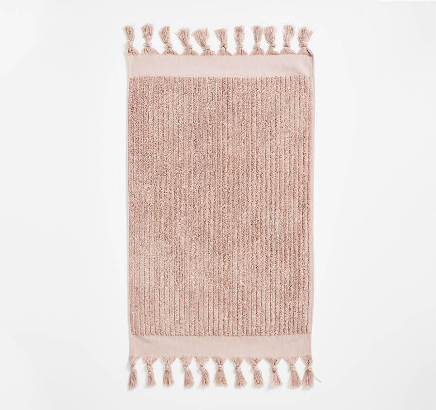 Paros Rib 5 Piece 580GSM Cotton Bath Towel Set Shell