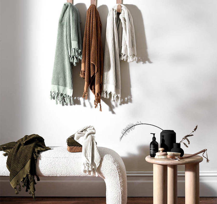 Paros Rib 580GSM Cotton Bath Towel Range Indian Teal