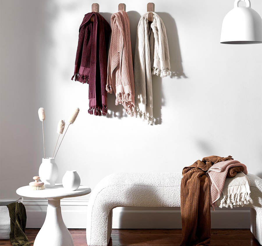 Paros Rib 580GSM Cotton Bath Towel Range Shell