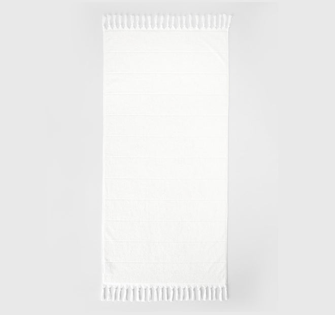 Paros 580GSM Cotton Bath Towel Range White Wash