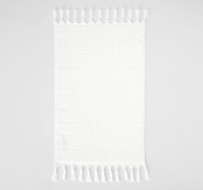 Paros 580GSM Cotton Bath Towel Range White Wash