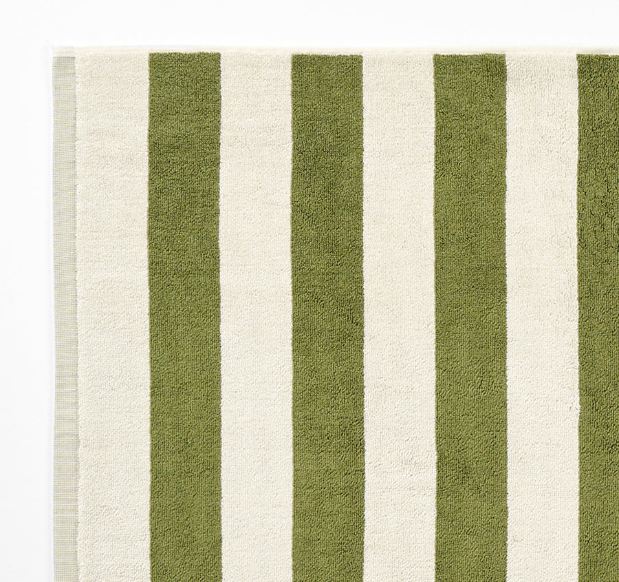 Riviera Stripe 580GSM Cotton Bath Mat Caper