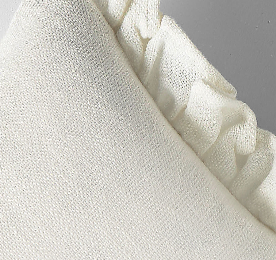 Ruffle 30x50cm Filled Cushion Ivory