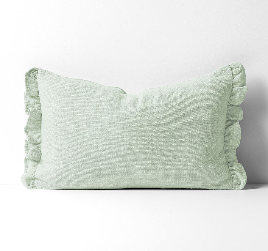 Ruffle 30x50cm Filled Cushion Sage