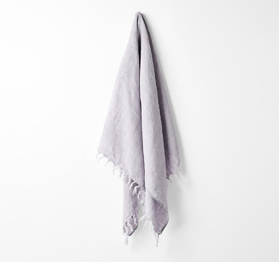 Vintage Linen Fringe 130x170cm Throw Rug Dusk