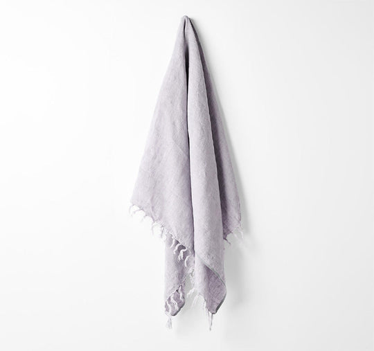 Vintage Linen Fringe 130x170cm Throw Rug Dusk