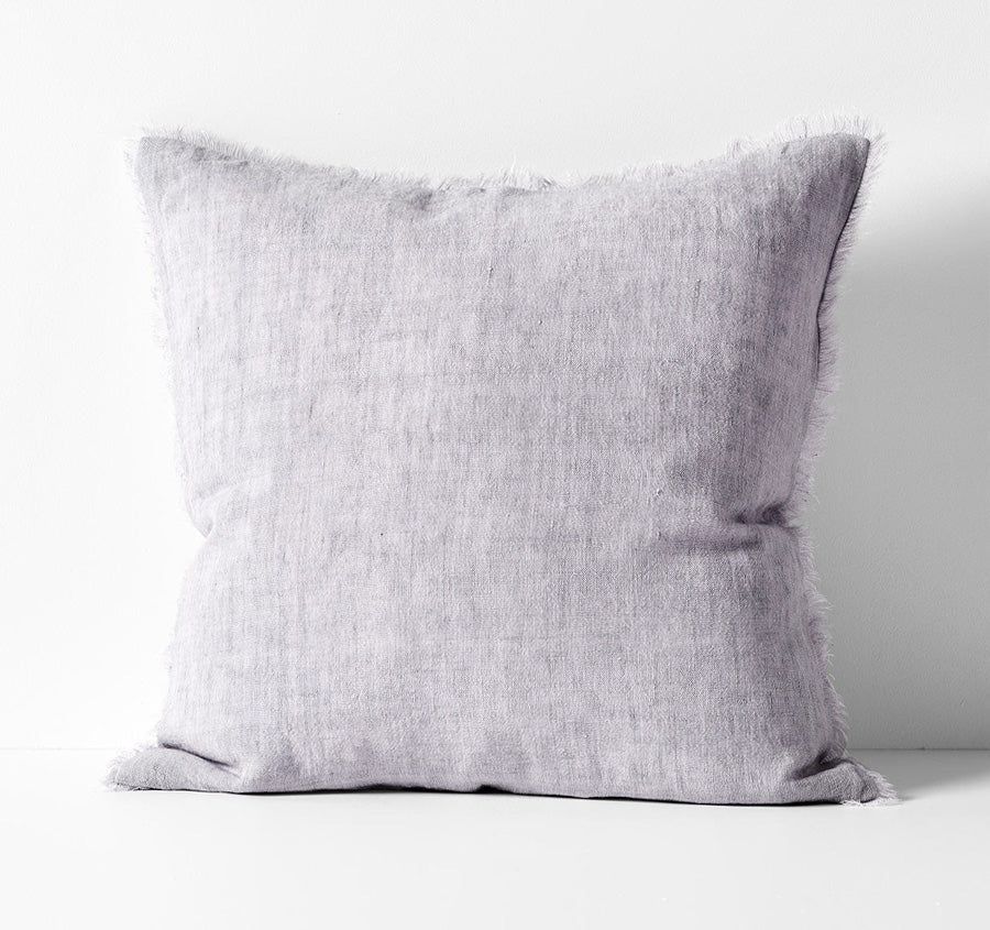 Vintage Linen Fringe 50x50cm Filled Cushion Dusk